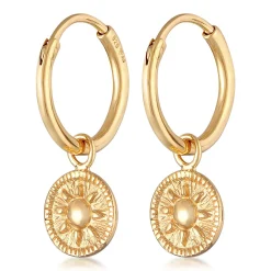 Elli "Creolen Plättchen Vintage< Symbol-schmuck|Ohrringe