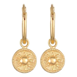Elli "Creolen Plättchen Vintage< Symbol-schmuck|Ohrringe