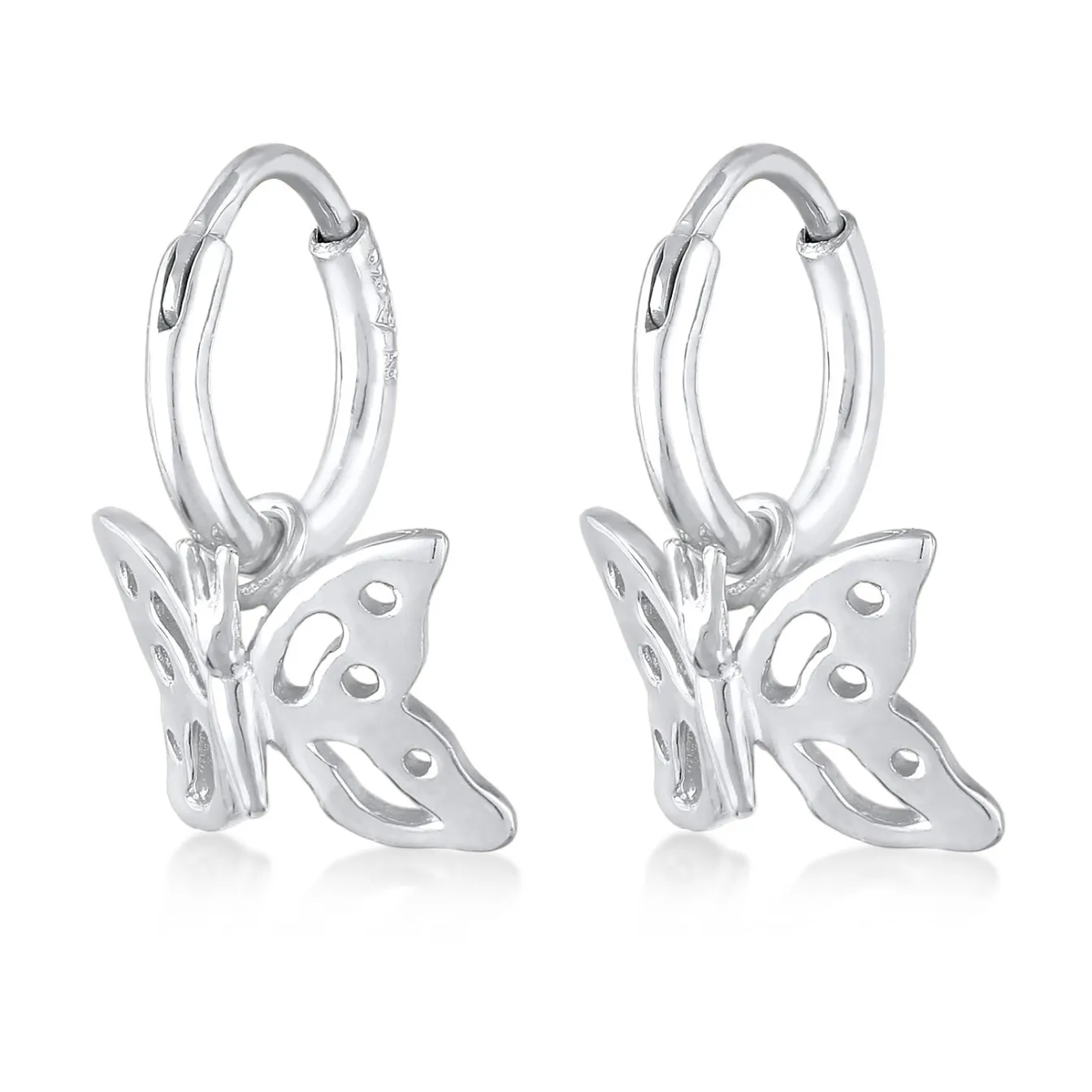 Elli "Creolen Schmetterling< Ohrringe|Silber