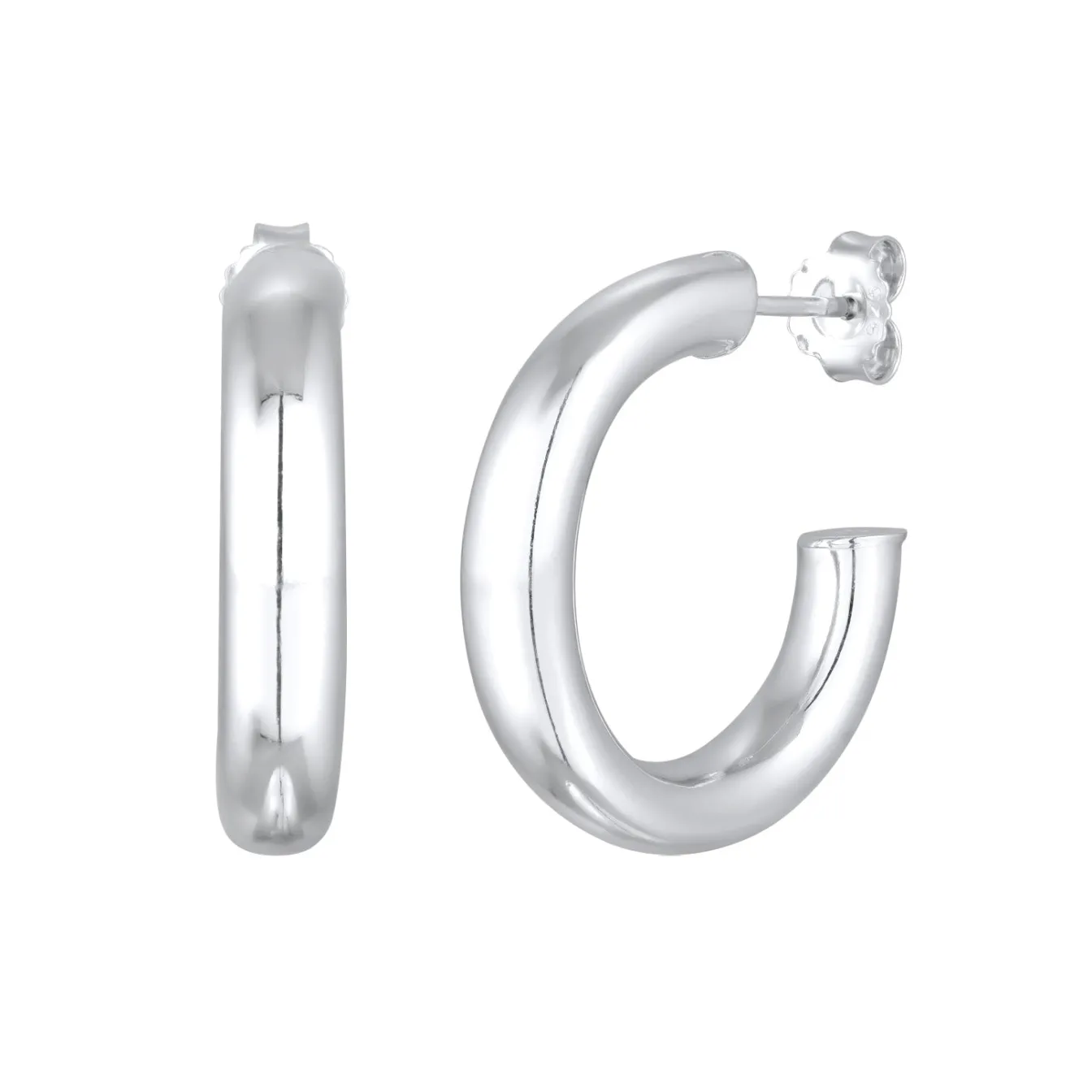 Elli "Creolen Stecker Basic< Vergoldet|Ohrringe