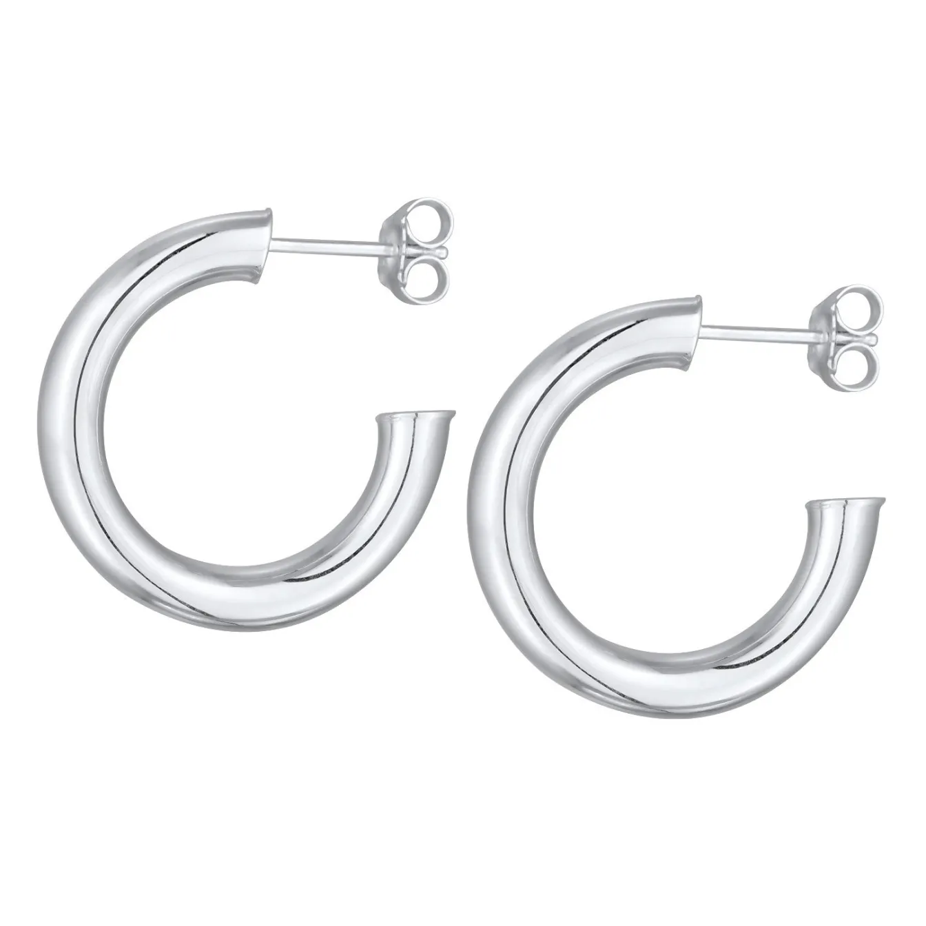 Elli "Creolen Stecker Basic< Vergoldet|Ohrringe