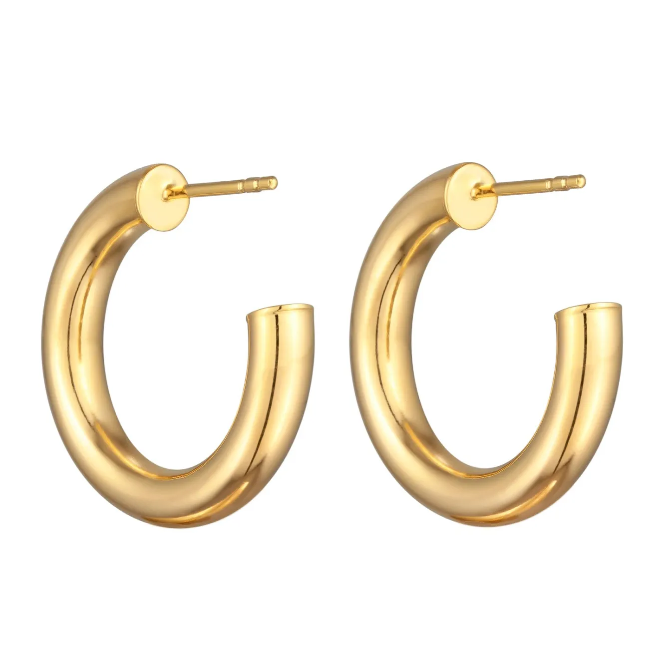 Elli "Creolen Stecker Basic< Vergoldet|Ohrringe