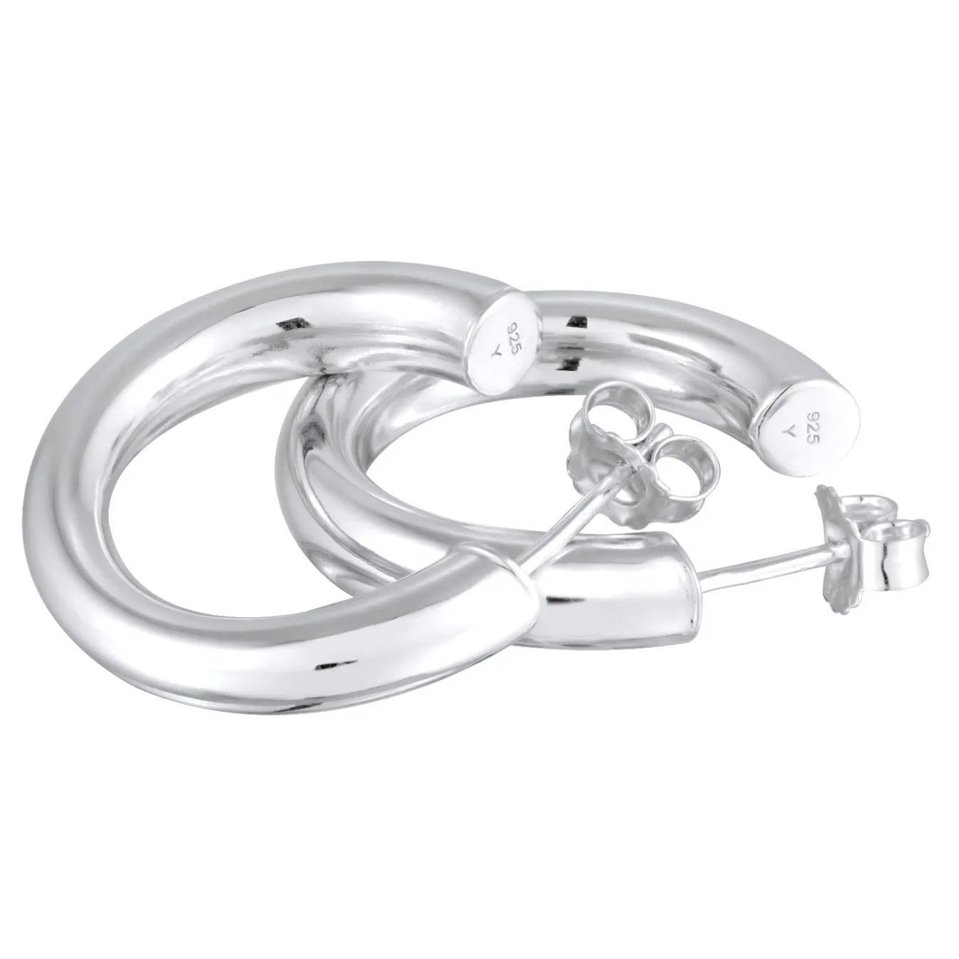 Elli "Creolen Stecker Basic< Vergoldet|Ohrringe
