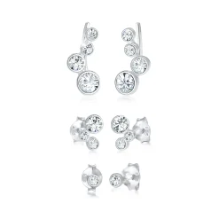 Elli "Ear Climber | Kristall (Weiß)< Ohrringe|Silber