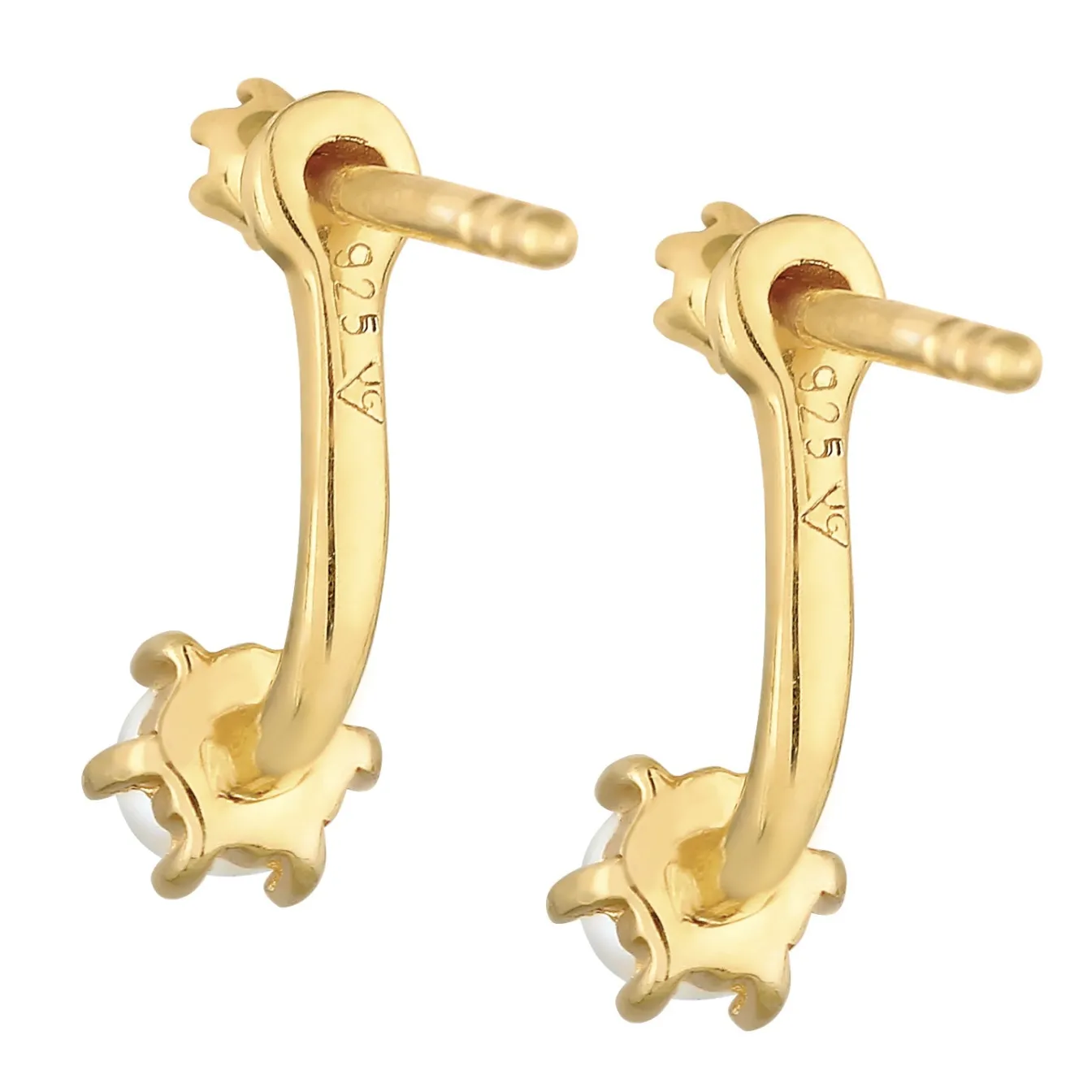 Elli "Ear Jacket | Diamant (0.06 ct), Süßwasserperle< Perlen|Ohrringe