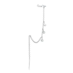Elli "Earcuff | Zirkonia ( Weiß )< Ohrringe|Silber