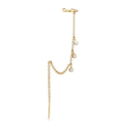 Elli "Earcuff | Zirkonia ( Weiß )< Ohrringe|Silber