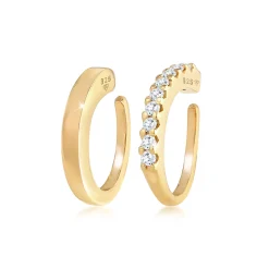 Elli "Earcuff | Zirkonia ( Weiß )< Ohrringe|Silber