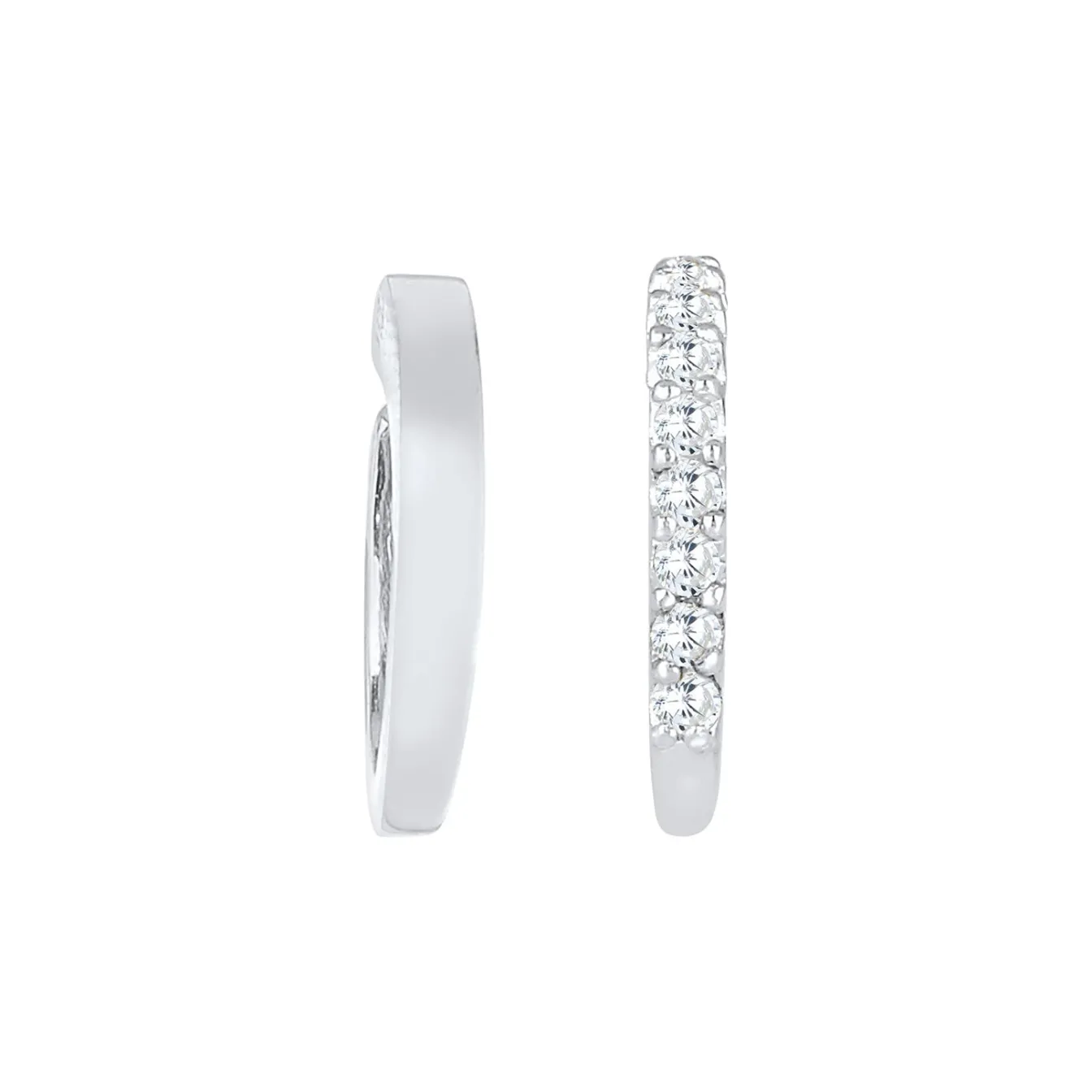 Elli "Earcuff | Zirkonia ( Weiß )< Ohrringe|Silber