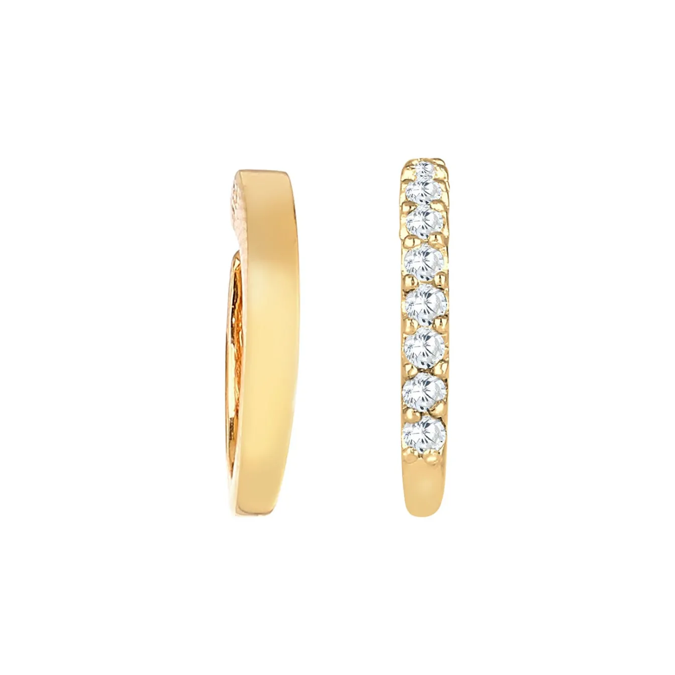 Elli "Earcuff | Zirkonia ( Weiß )< Ohrringe|Silber