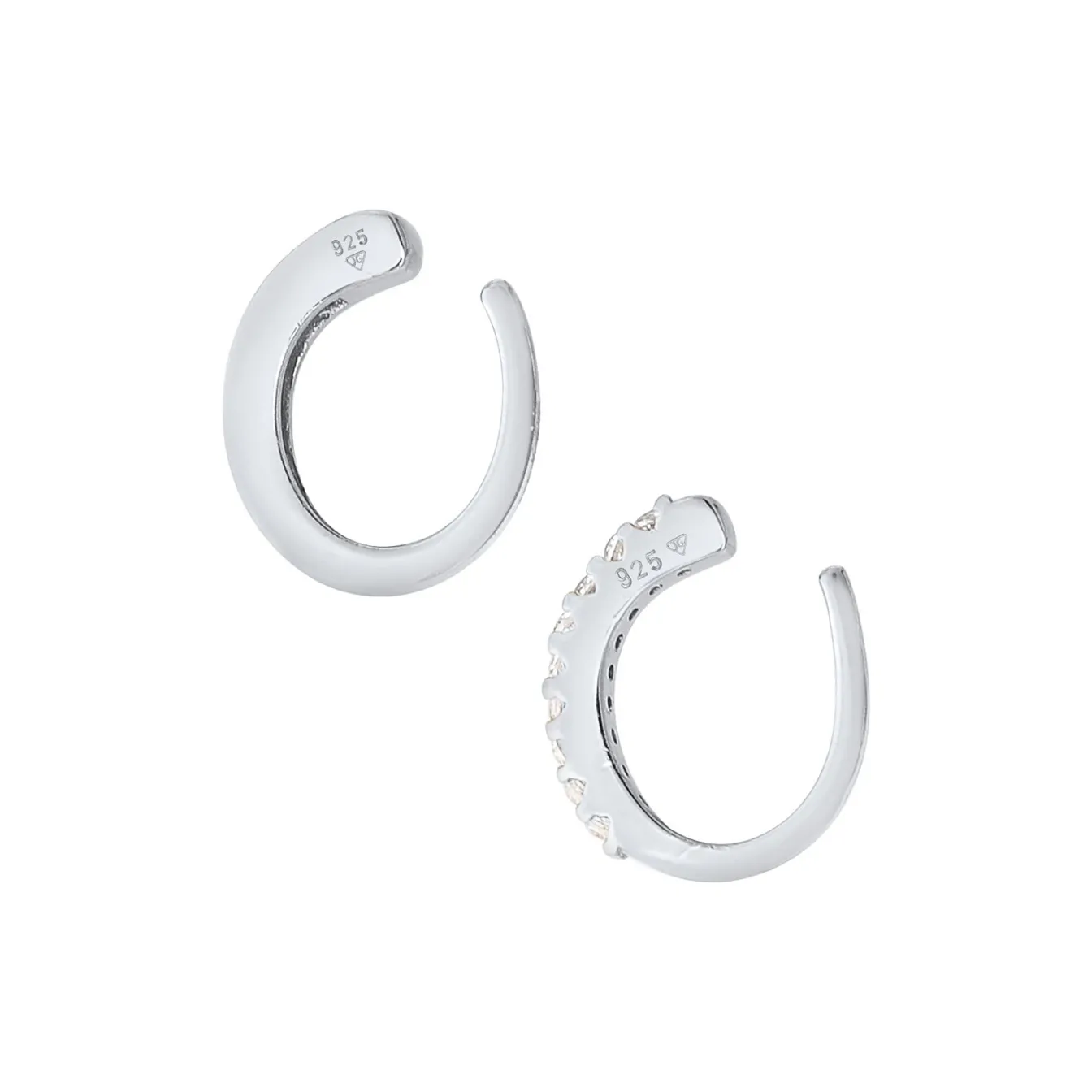 Elli "Earcuff | Zirkonia ( Weiß )< Ohrringe|Silber