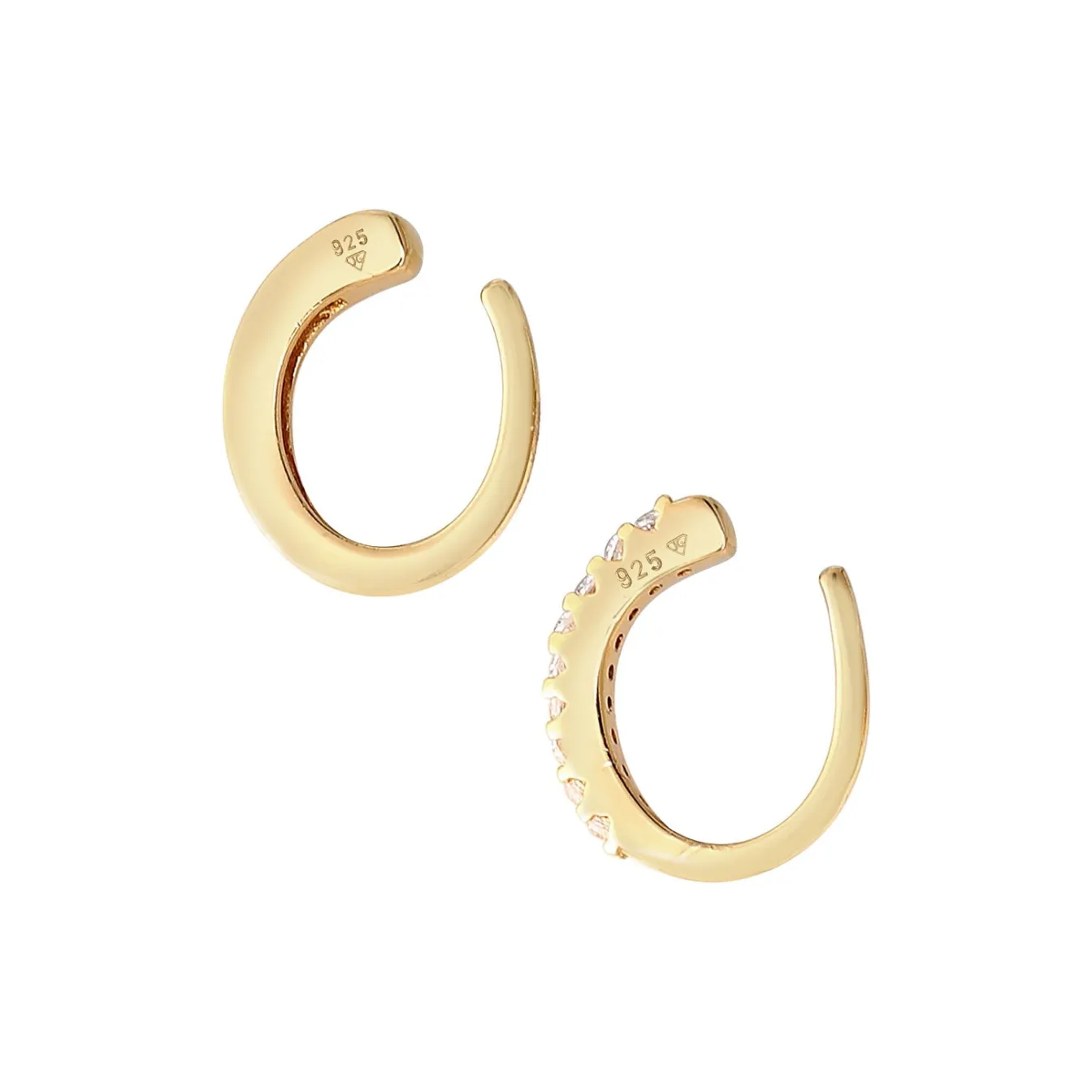 Elli "Earcuff | Zirkonia ( Weiß )< Ohrringe|Silber