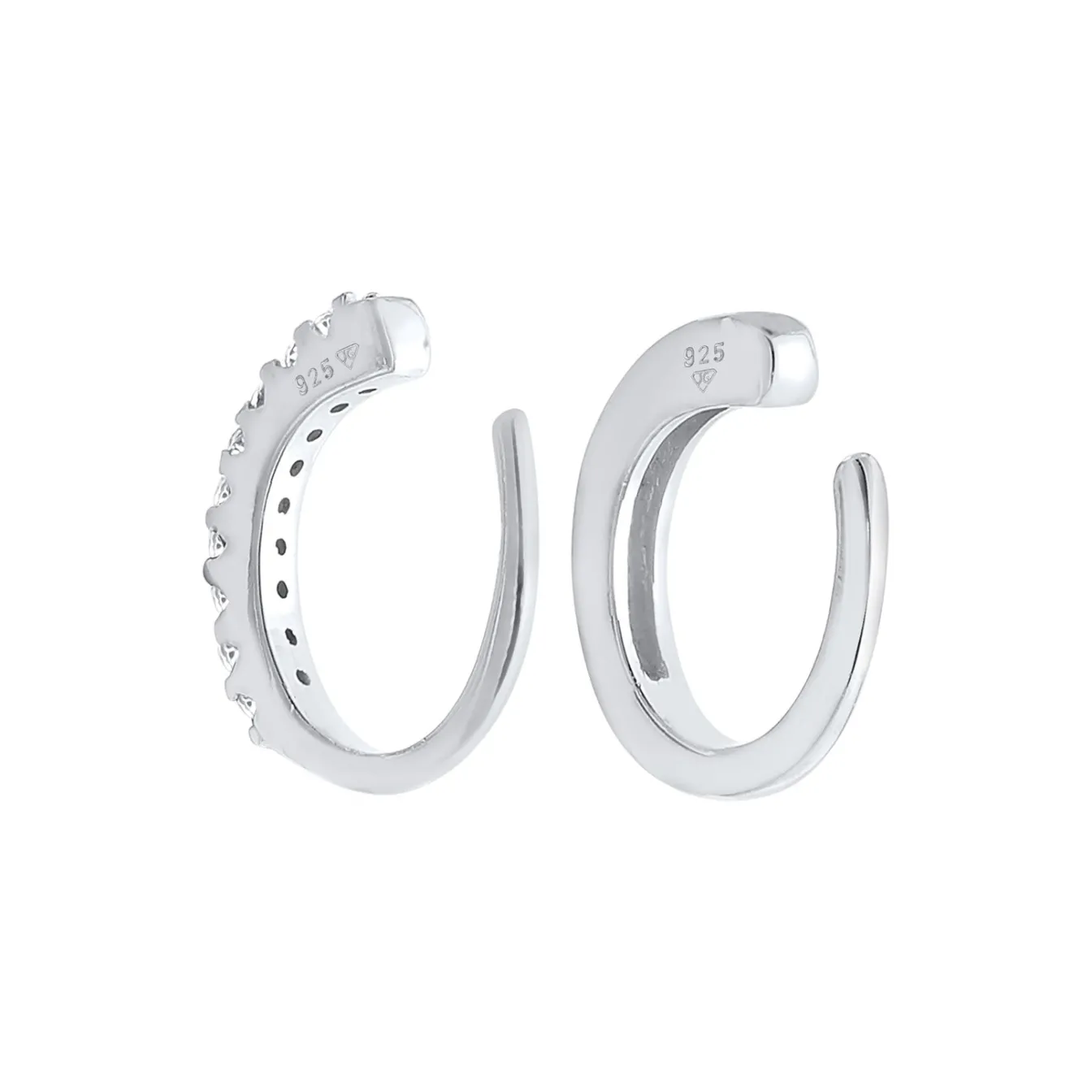 Elli "Earcuff | Zirkonia ( Weiß )< Ohrringe|Silber
