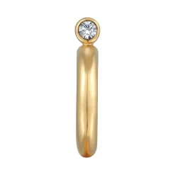 Elli "Earcuff Basique | Glaskristall (Weiß)< Vergoldet|Ohrringe