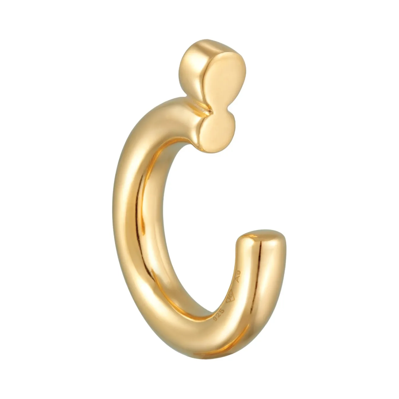 Elli "Earcuff Basique | Glaskristall (Weiß)< Vergoldet|Ohrringe