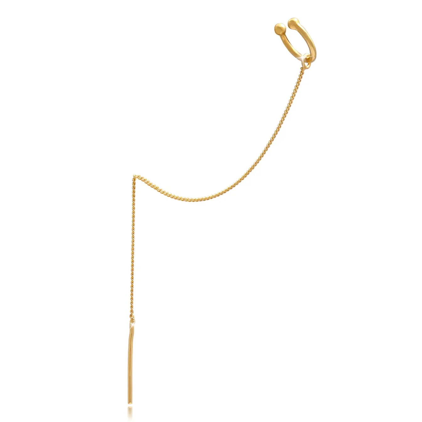 Elli "Earcuff Ear Chain< Ohrringe|Vergoldet