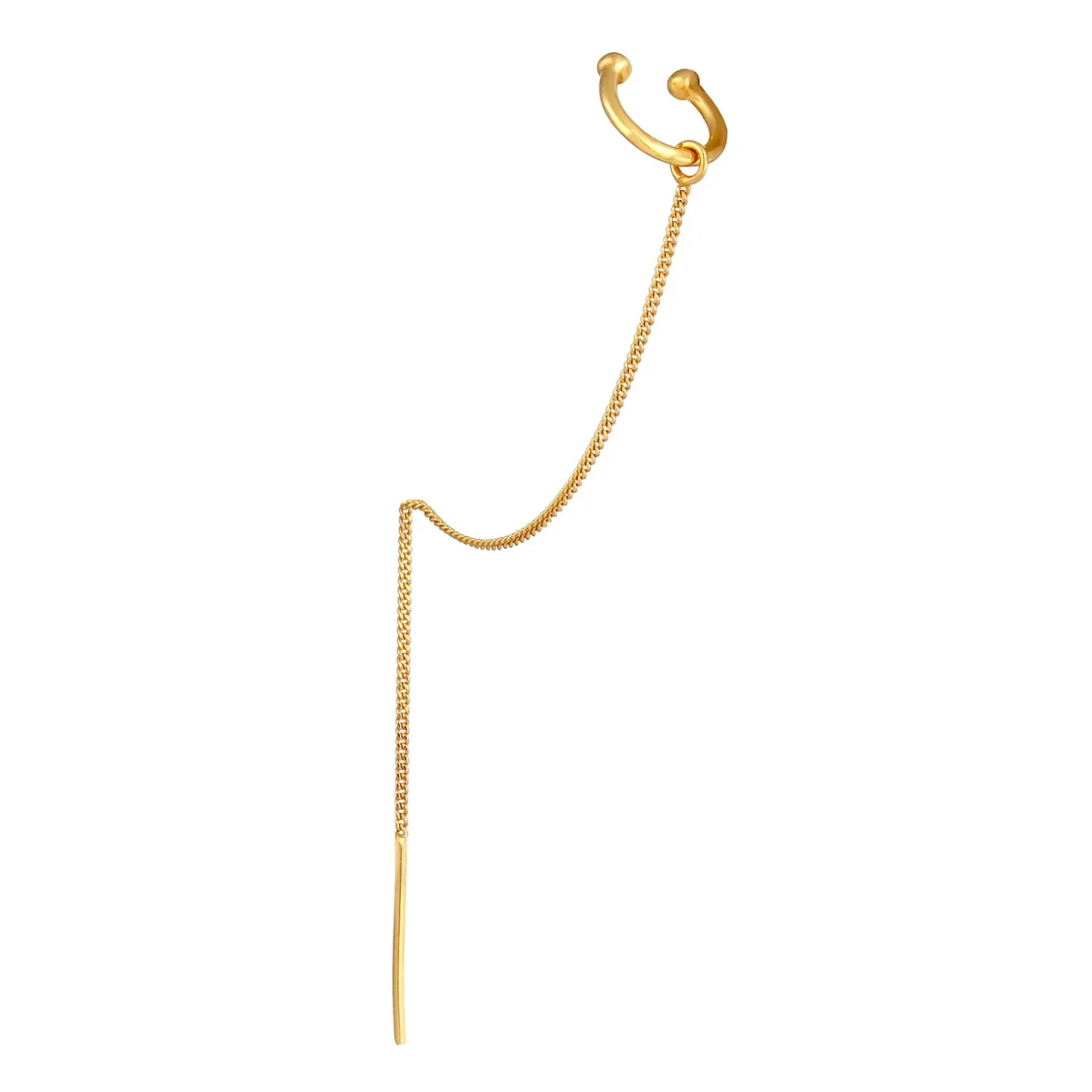 Elli "Earcuff Ear Chain< Ohrringe|Vergoldet