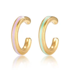 Elli "Earcuff Set | Emaille< Ohrringe|Vergoldet