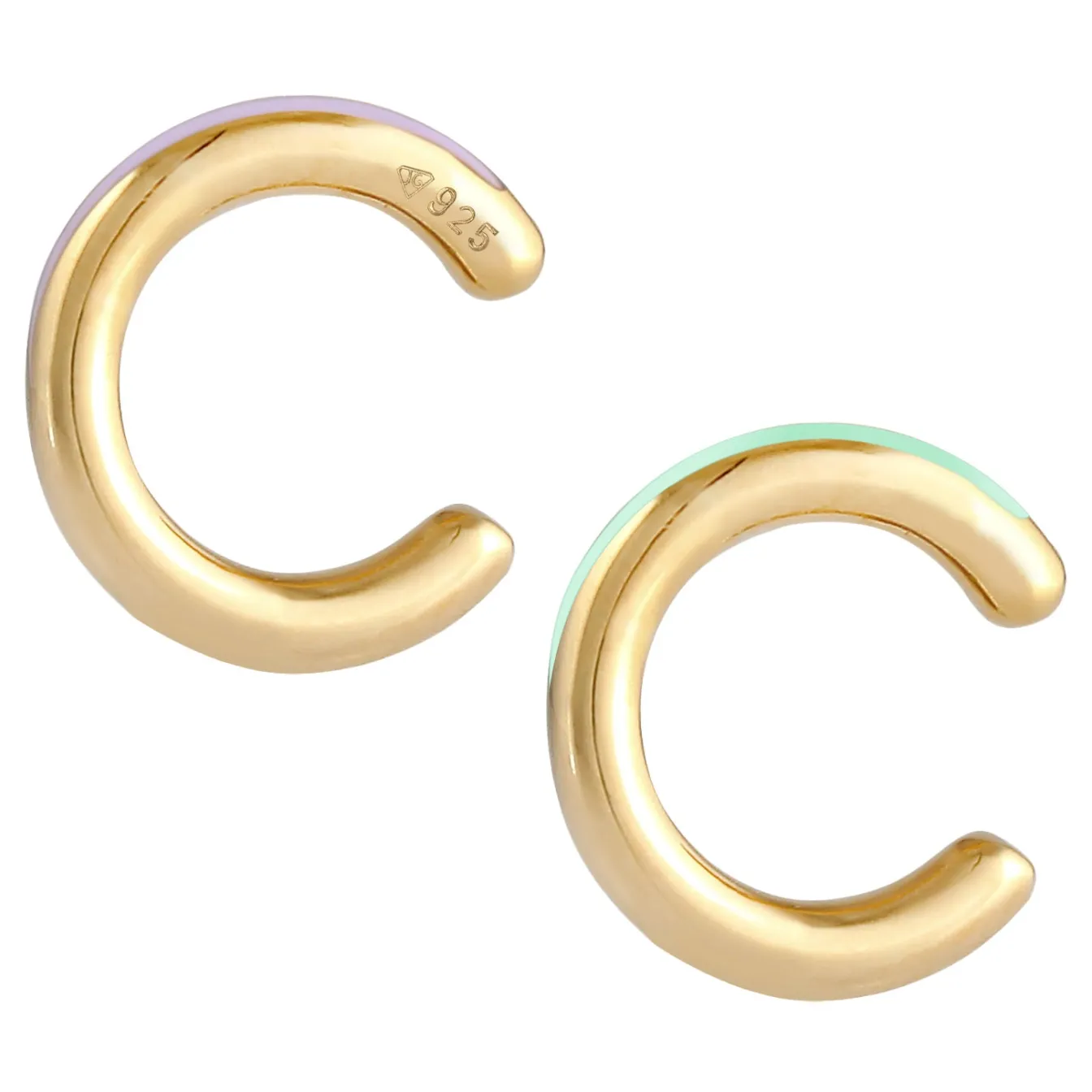 Elli "Earcuff Set | Emaille< Ohrringe|Vergoldet
