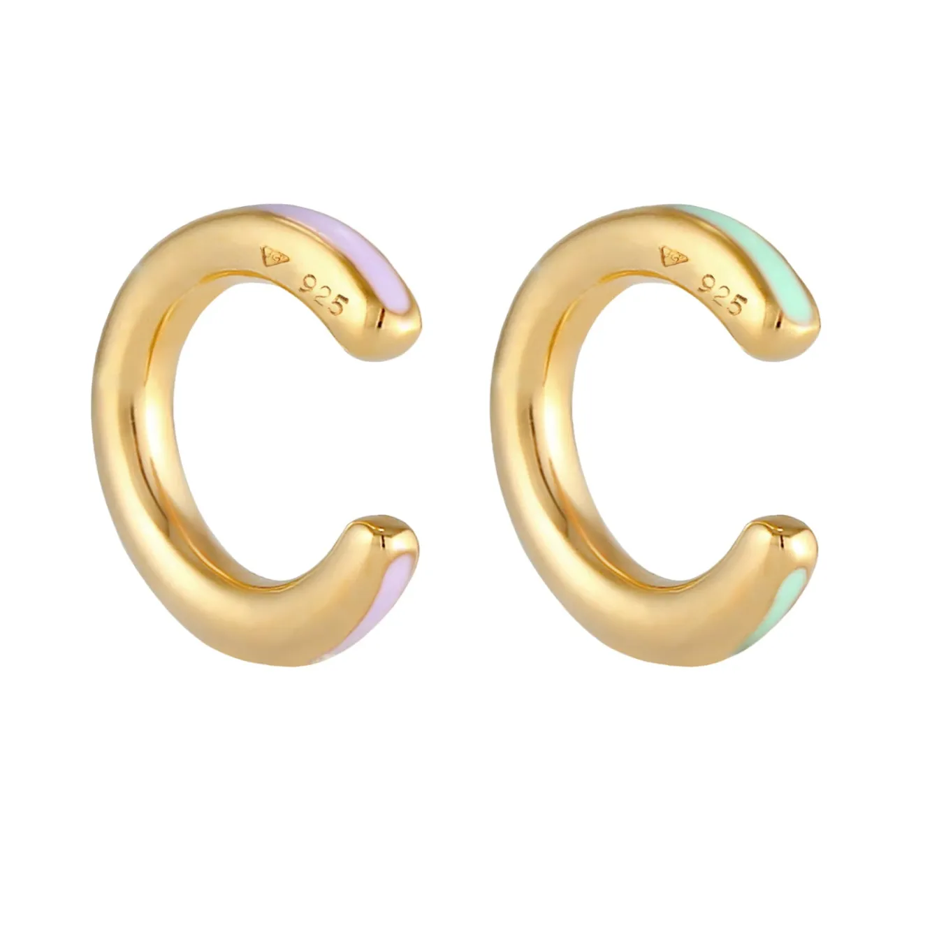 Elli "Earcuff Set | Emaille< Ohrringe|Vergoldet