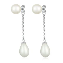Elli "Earjacket | Muschelkernperlen< Perlen|Ohrringe