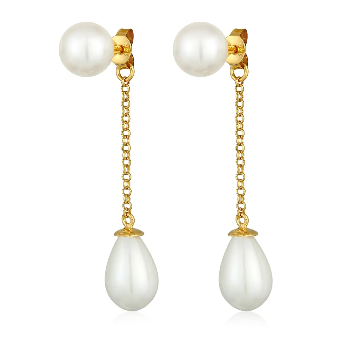 Elli "Earjacket | Muschelkernperlen< Perlen|Ohrringe