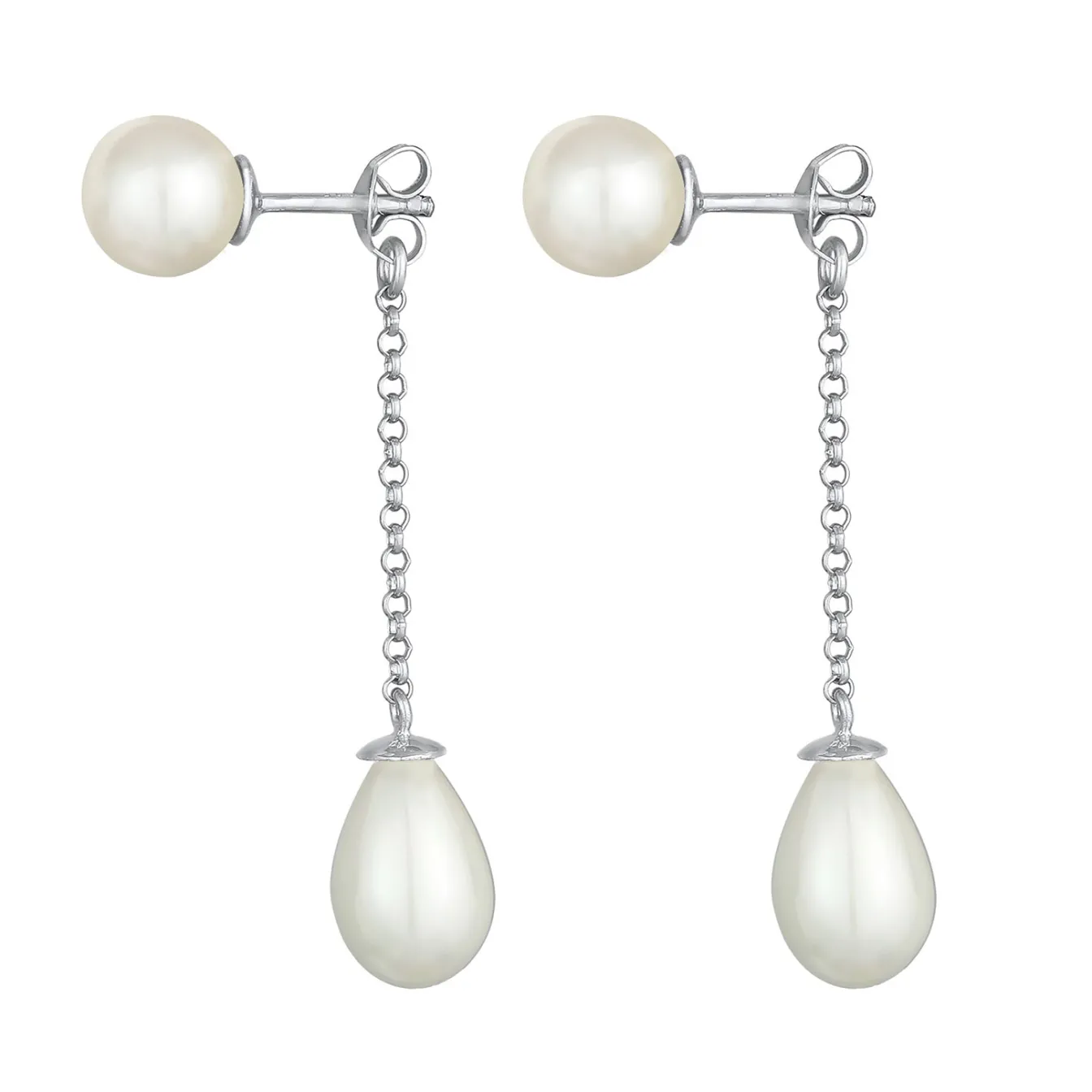 Elli "Earjacket | Muschelkernperlen< Perlen|Ohrringe