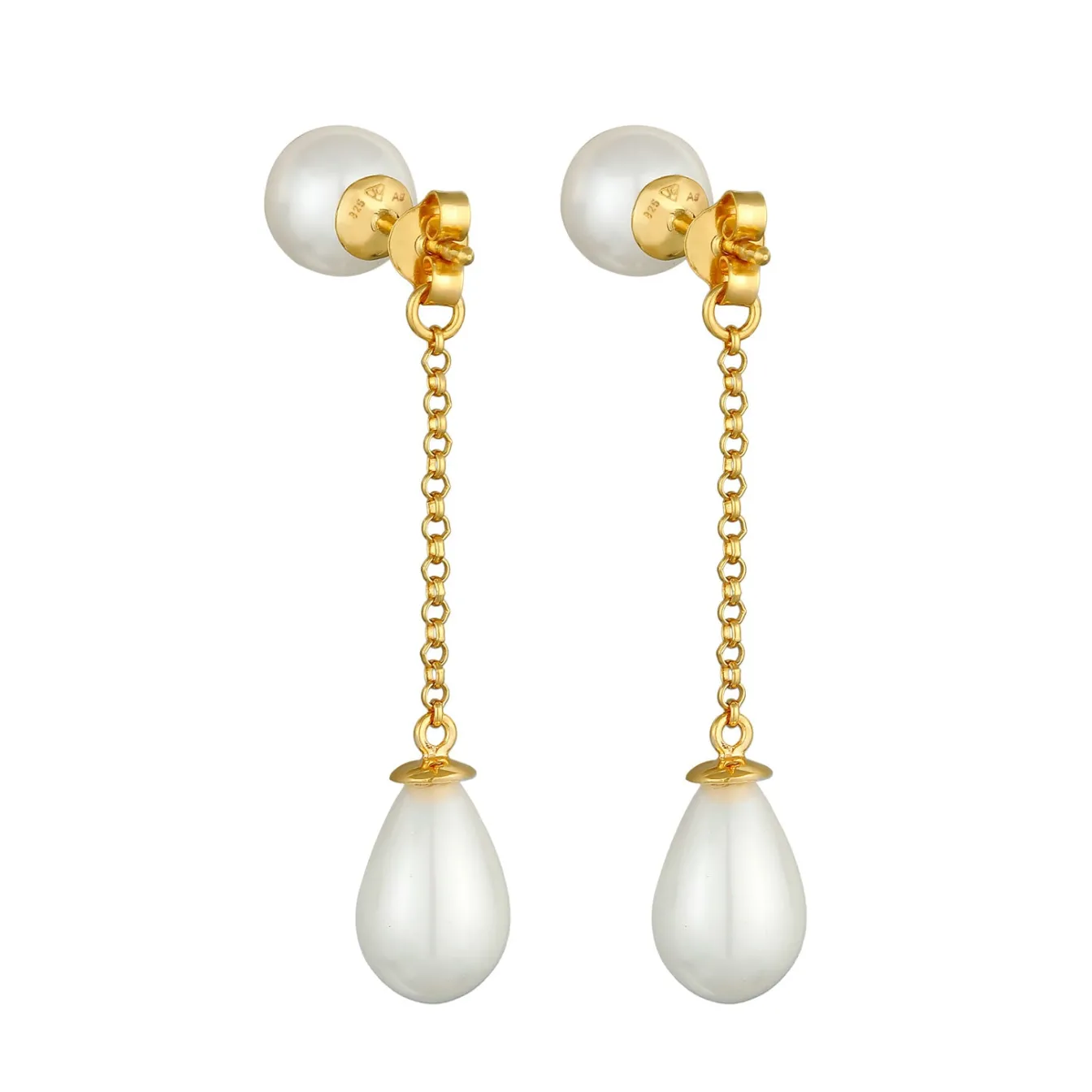 Elli "Earjacket | Muschelkernperlen< Perlen|Ohrringe