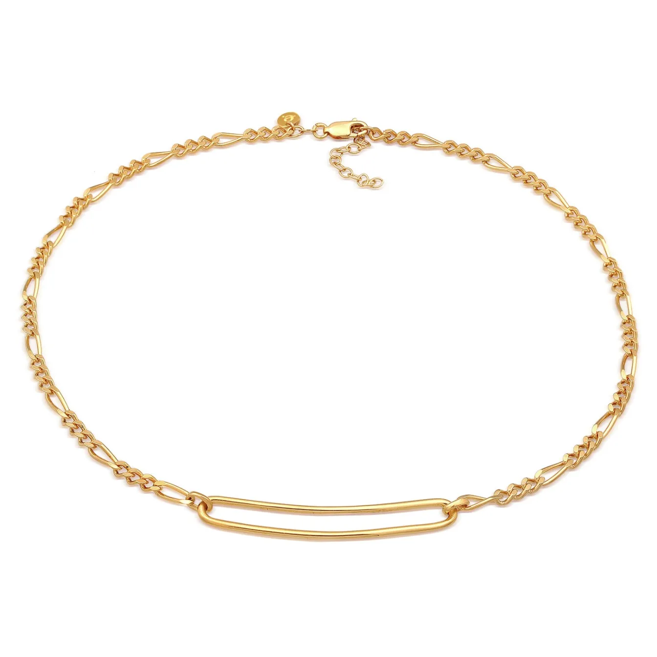 Elli "Figaro Glied Oval Trend 925 Silber< Halsketten|Silber