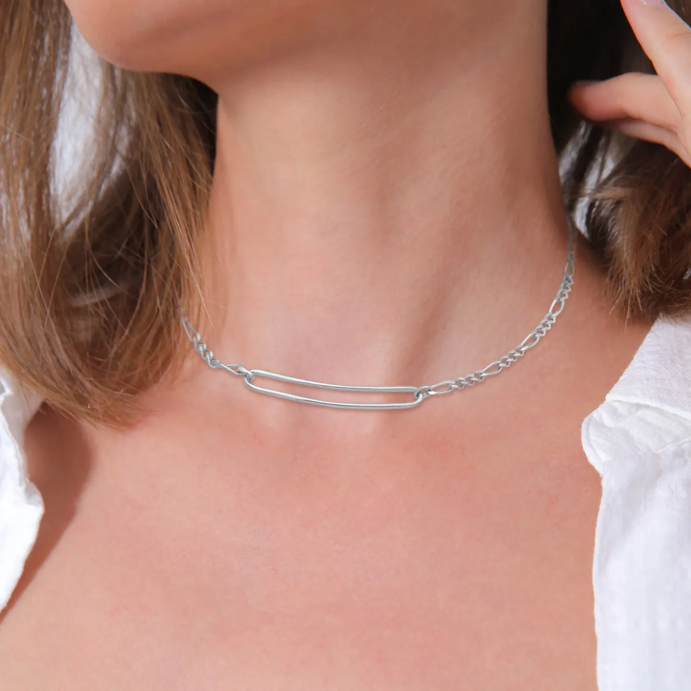 Elli "Figaro Glied Oval Trend 925 Silber< Halsketten|Silber