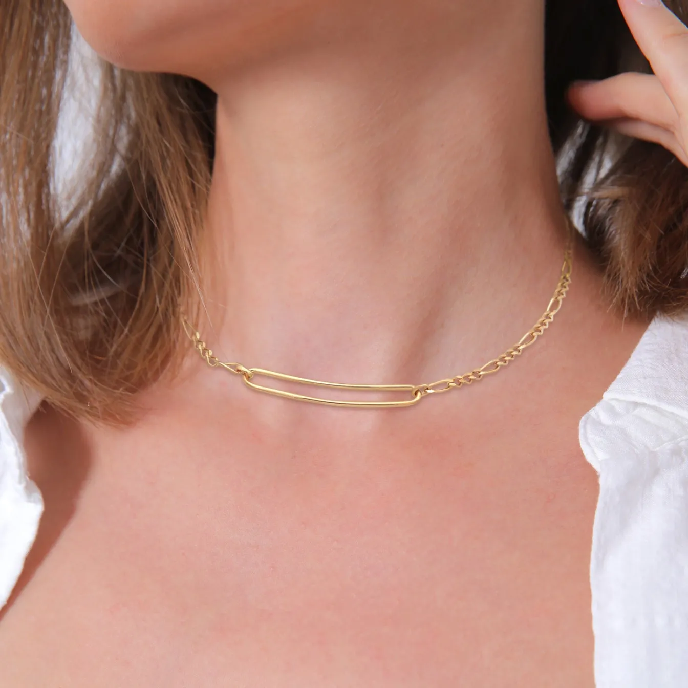 Elli "Figaro Glied Oval Trend 925 Silber< Halsketten|Silber