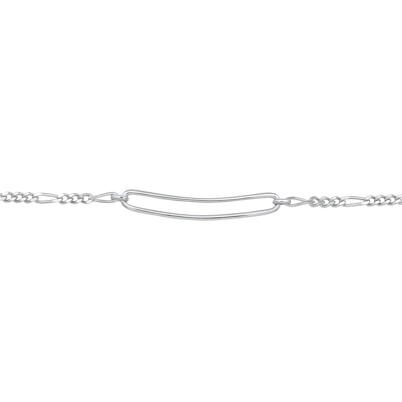 Elli "Figaro Glied Oval Trend 925 Silber< Halsketten|Silber