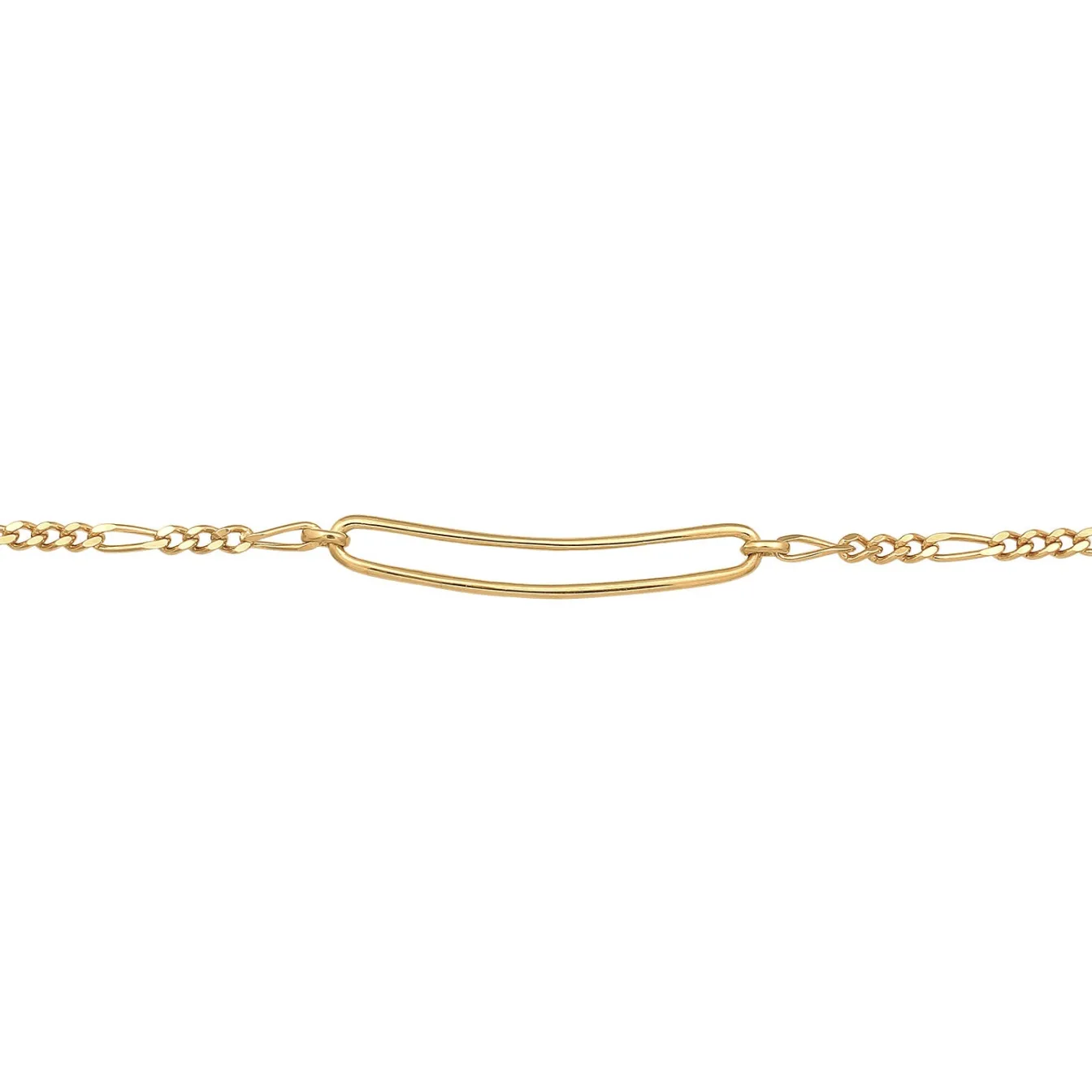 Elli "Figaro Glied Oval Trend 925 Silber< Halsketten|Silber