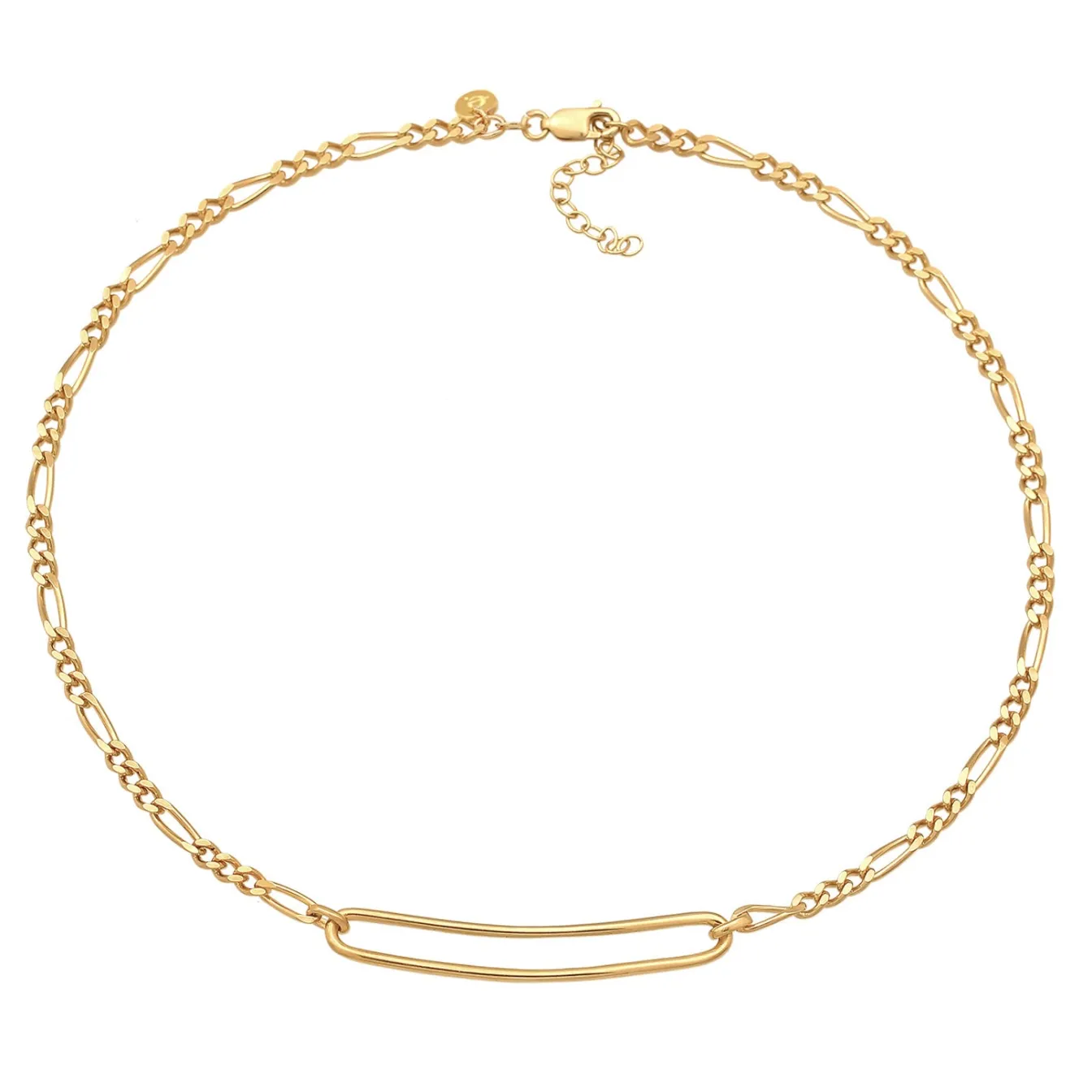 Elli "Figaro Glied Oval Trend 925 Silber< Halsketten|Silber