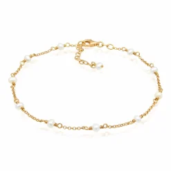 Elli "Fußkettchen | Süßwasserperle< Roségold|Hochzeit