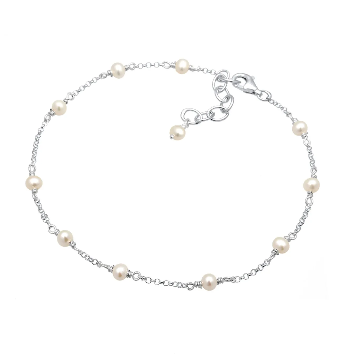 Elli "Fußkettchen | Süßwasserperle< Roségold|Hochzeit