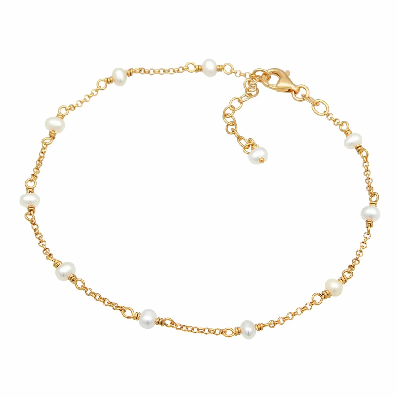 Elli "Fußkettchen | Süßwasserperle< Roségold|Hochzeit