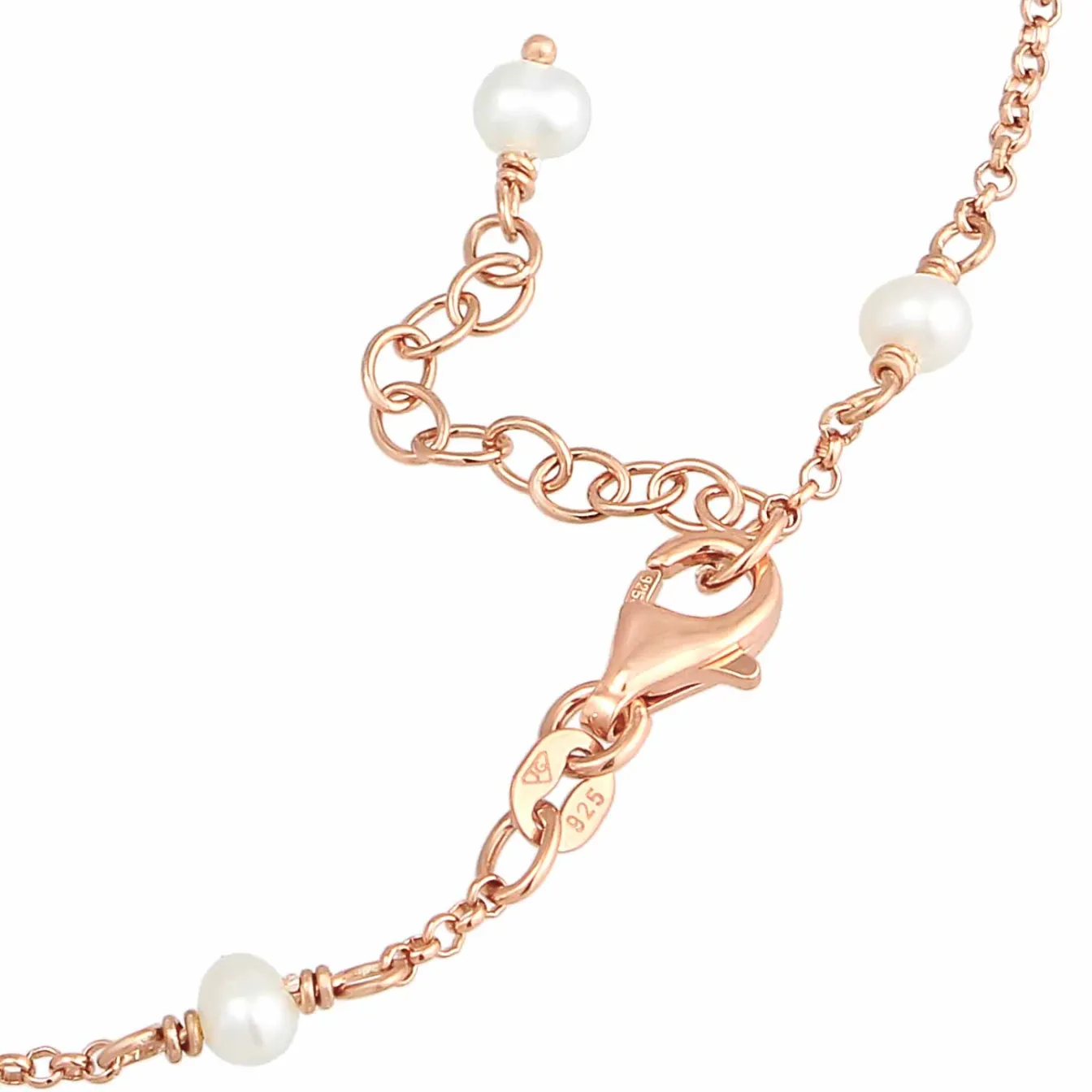 Elli "Fußkettchen | Süßwasserperle< Roségold|Hochzeit
