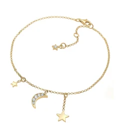Elli "Fußkettchen Astro | Kristall (Weiß)< Symbol-schmuck|Fußschmuck
