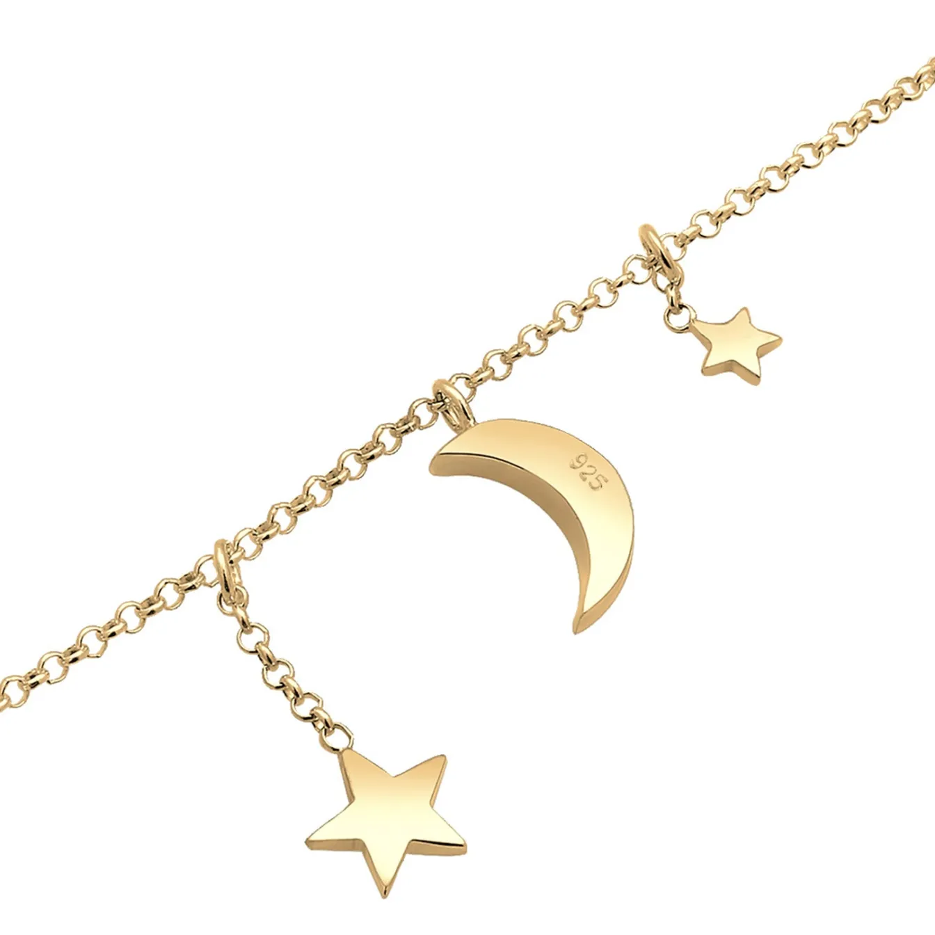 Elli "Fußkettchen Astro | Kristall (Weiß)< Symbol-schmuck|Fußschmuck