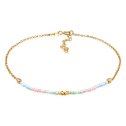 Elli "Fußkettchen Beads< Fußschmuck|Vergoldet