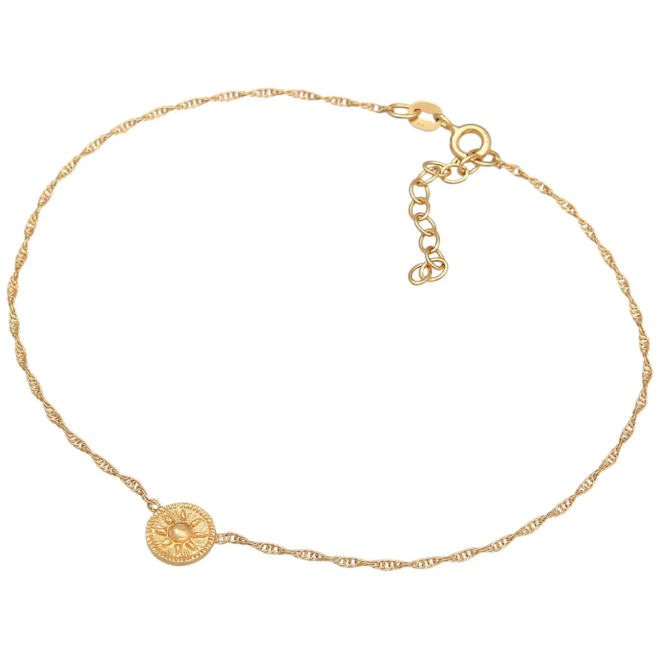 Elli "Fußkettchen Coin< Symbol-schmuck|Fußschmuck