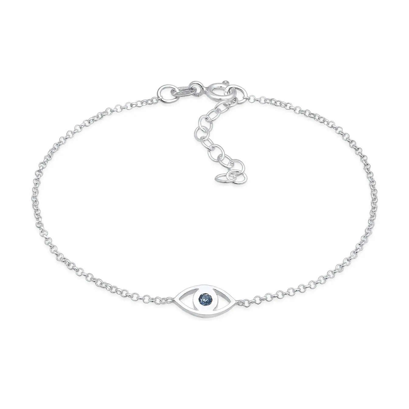 Elli "Fußkettchen Evil Eye | Kristall (Blau)< Symbol-schmuck|Armbänder