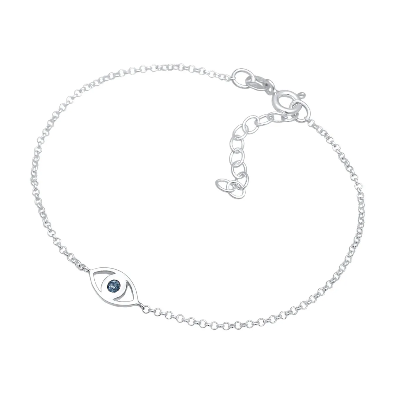 Elli "Fußkettchen Evil Eye | Kristall (Blau)< Symbol-schmuck|Armbänder
