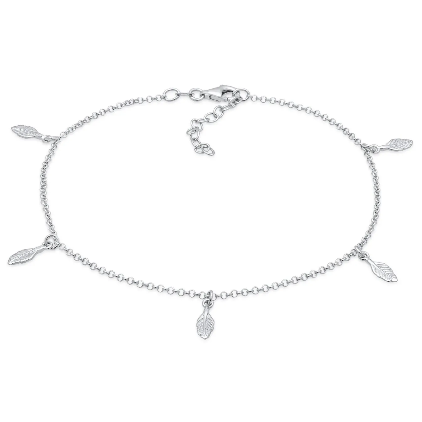Elli "Fußkettchen Feder< Vergoldet|Fußschmuck