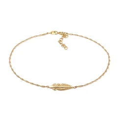 Elli "Fußkettchen Feder< Fußschmuck|Silber