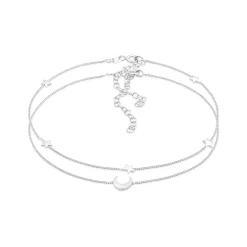 Elli "Fußkettchen Halbmond Set< Symbol-schmuck|Fußschmuck