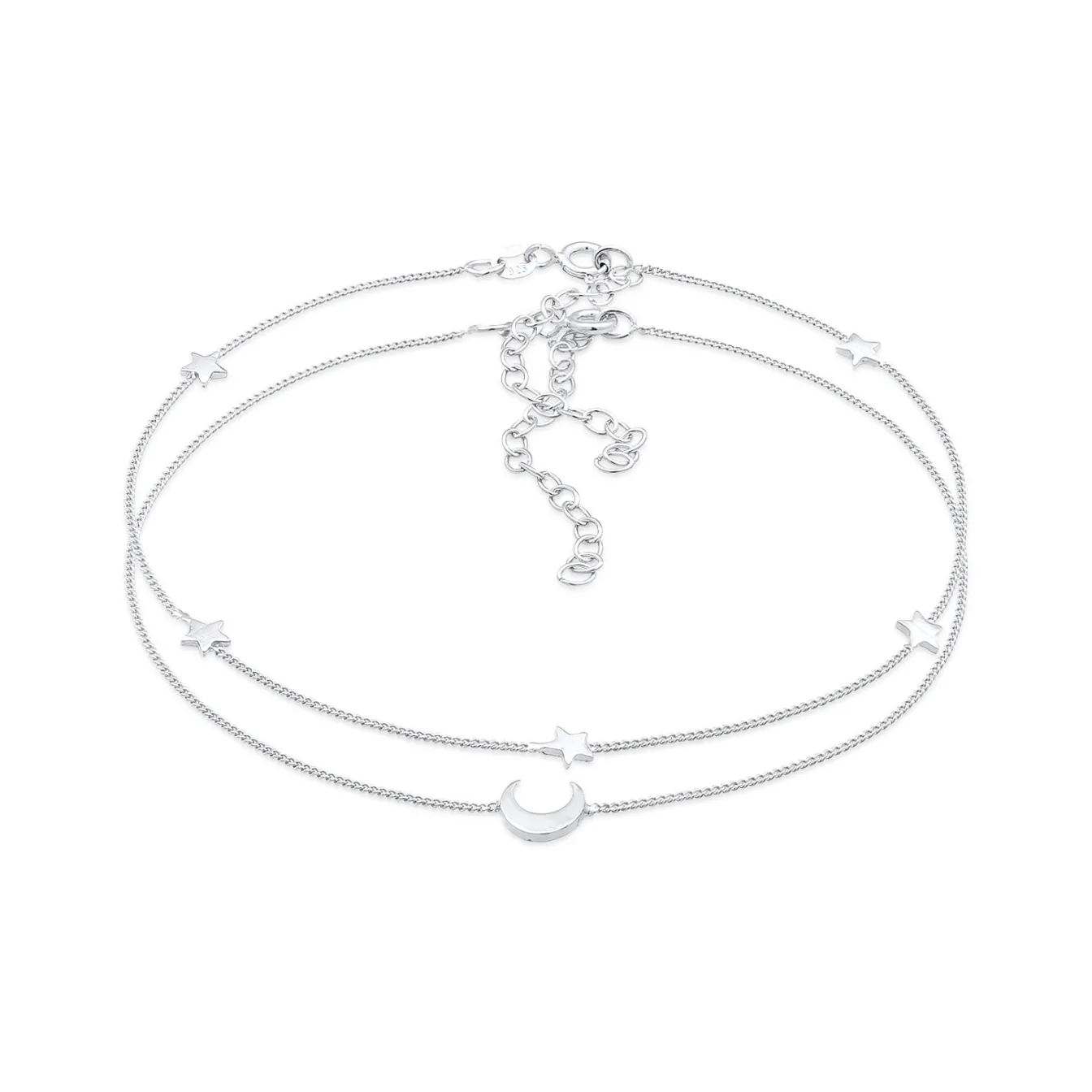 Elli "Fußkettchen Halbmond Set< Symbol-schmuck|Fußschmuck