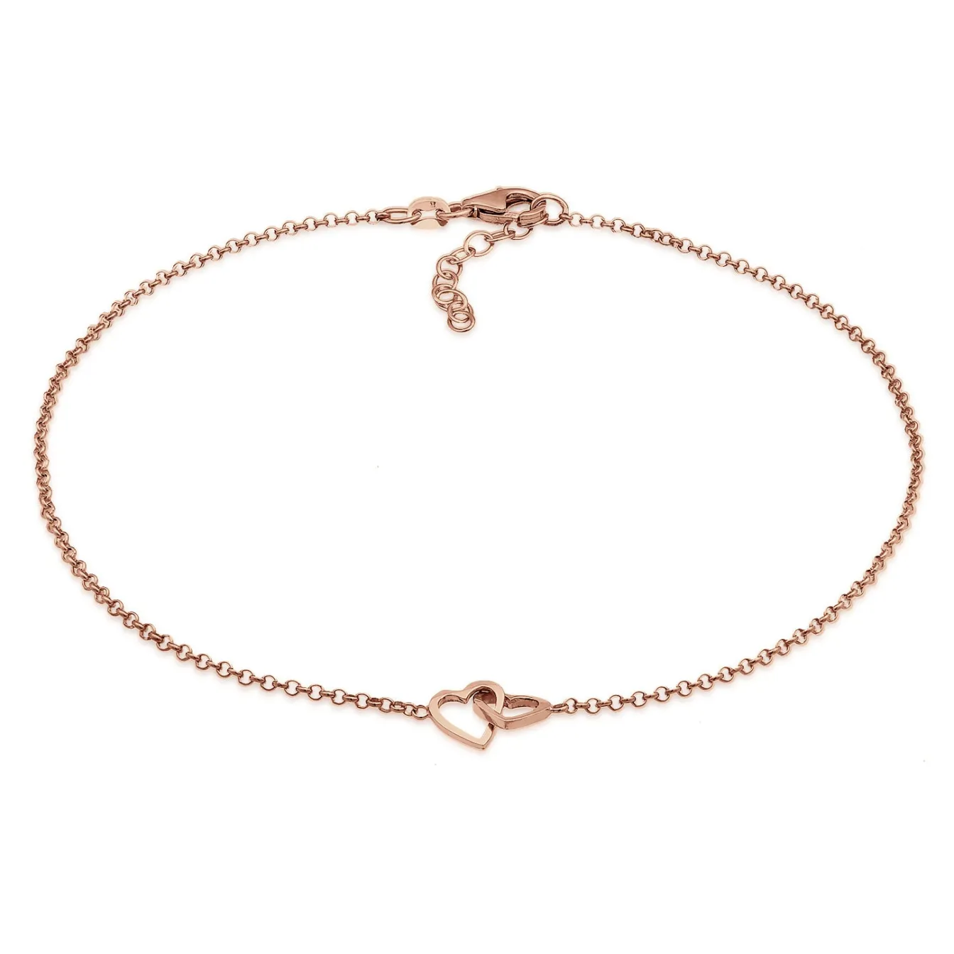 Elli "Fußkettchen Herz< Roségold|Symbol-schmuck