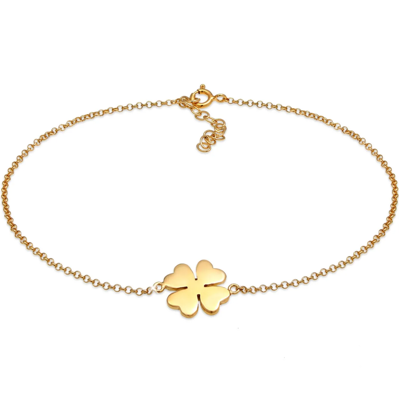 Elli "Fußkettchen Kleeblatt< Symbol-schmuck|Fußschmuck